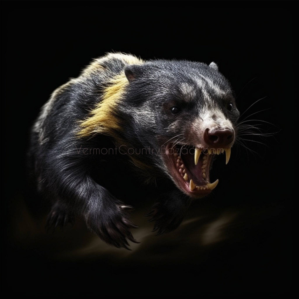 Digital Image of fierce honey badger for download